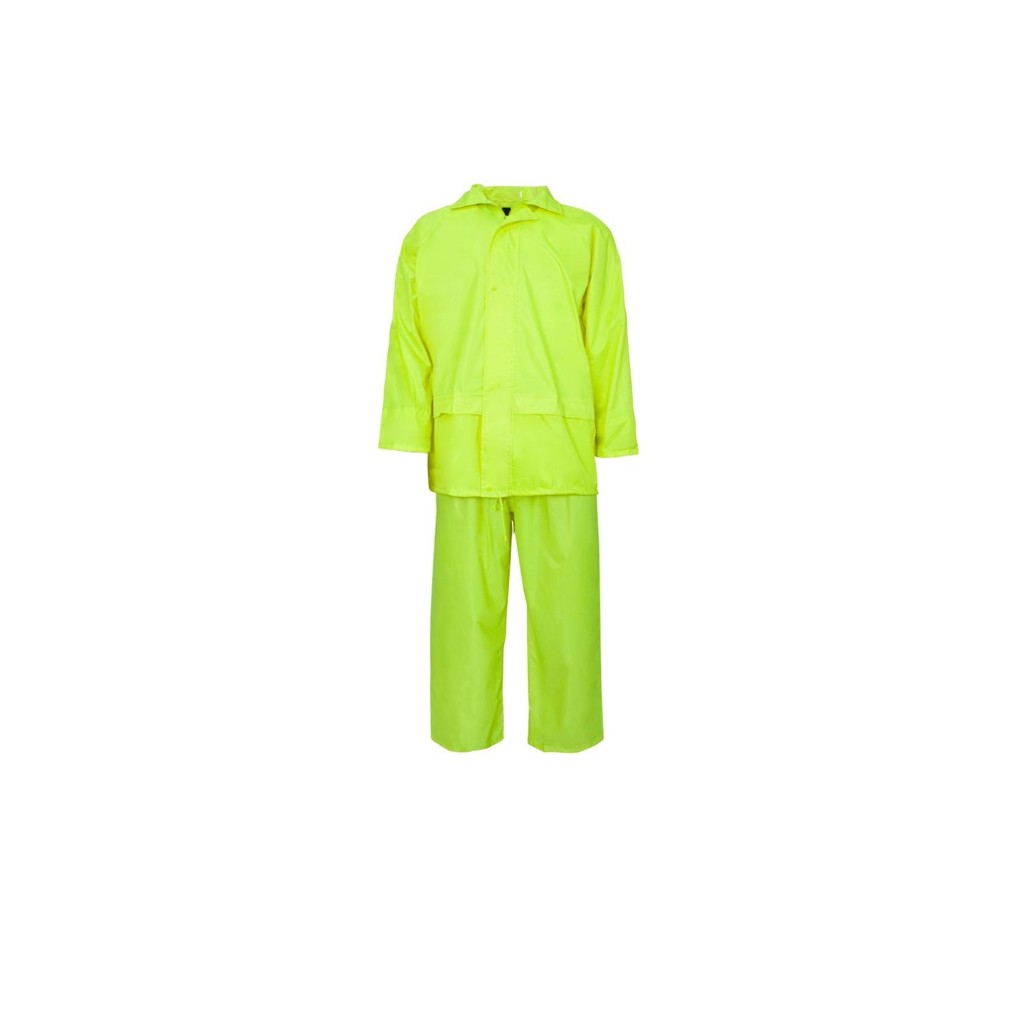 Polyester/PVC Rainsuit - High Visibility Yellow