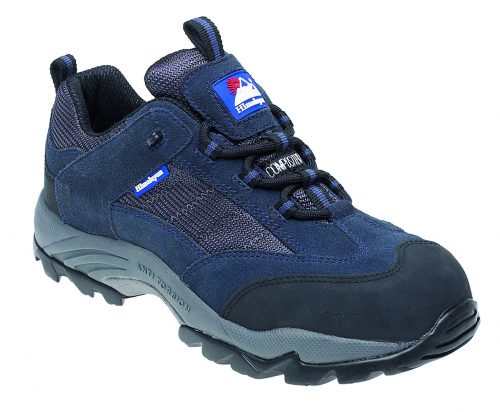 HIMALAYAN Navy Suede/Nylon Metal Free Safety Trainer with Gravity Sole