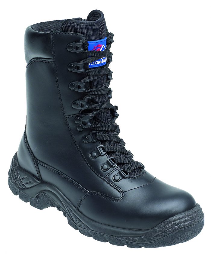 HIMALAYAN Black Leather High Cut Safety Boot with TPU Sole and Midsole
