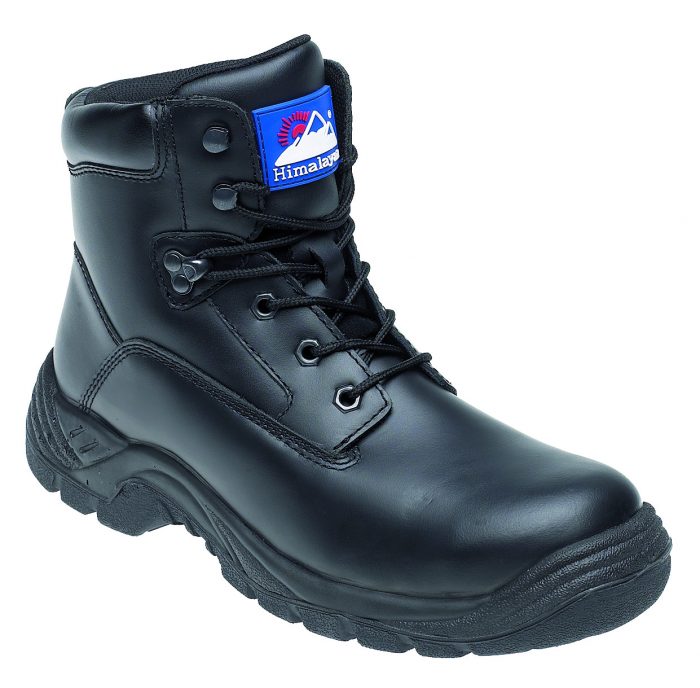 HIMALAYAN Black Leather Safety Boot With TPU Sole And Midsole – Blu-Frog