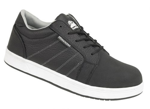 HIMALAYAN Black Leather Iconic Skater Shoe with Midsole