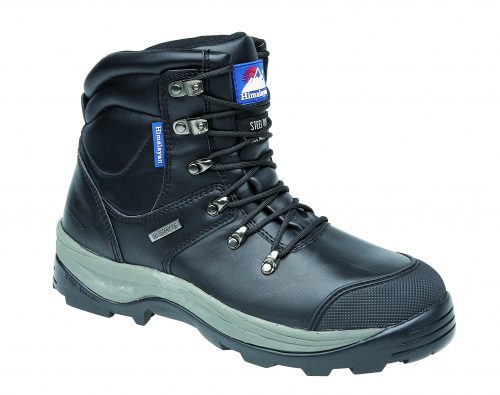 HIMALAYAN Black Leather Fully Waterproof Boot with Scuff Cap