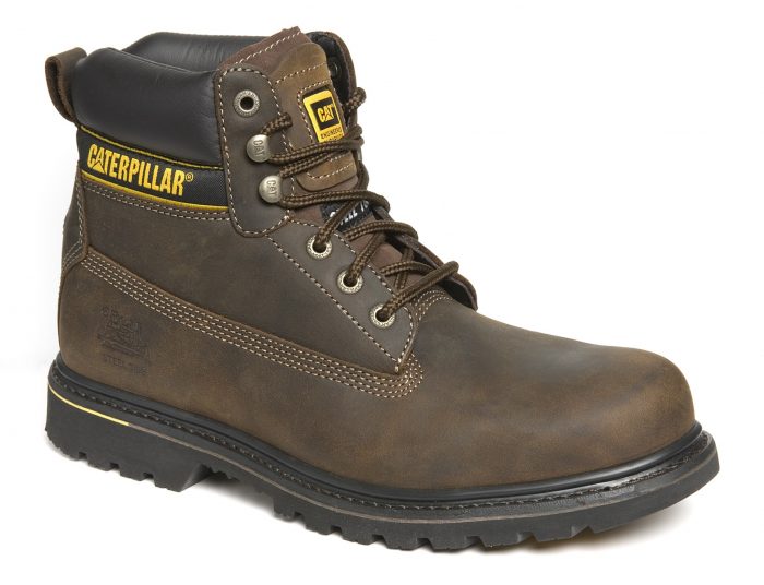 CATERPILLAR Holton Brown Leather Goodyear Welted Safety Boot
