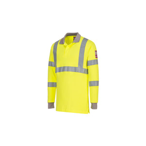 FR77 Modaflame™ Knit Hi-Vis FR Long Sleeve Polo Shirt