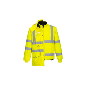 Hi-Vis Breathable 7-in-1 Traffic Jacket