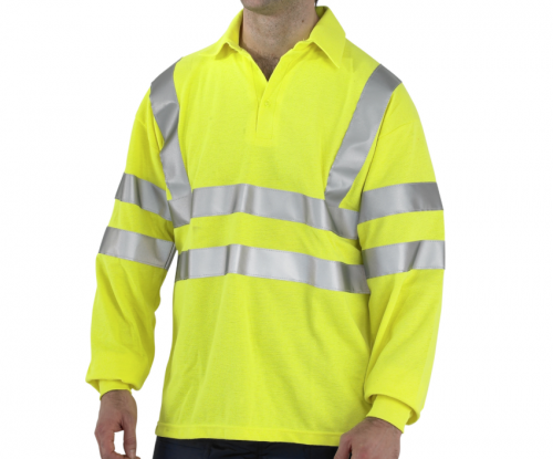 FR Hi-Visibility Polo Shirt Long Sleeves Anti-Static