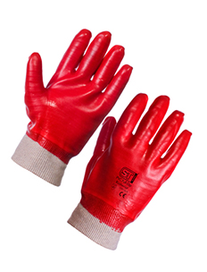 PVC Dip Knit Wrist Gloves