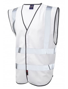 PILTON – Single Colour Reflective Waistcoat – White